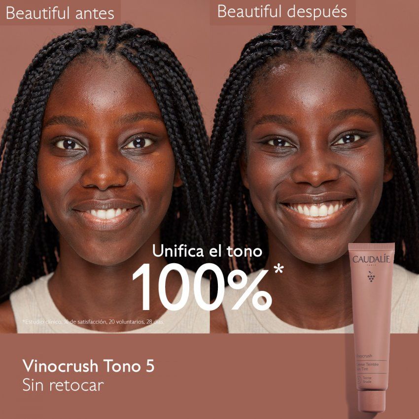 2 Vinocrush Crème Teintée 5 Before after Caudalie ES